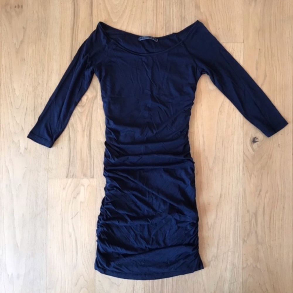 VELVET BY GRAHAM & SPENCER Knit Shirred Dress